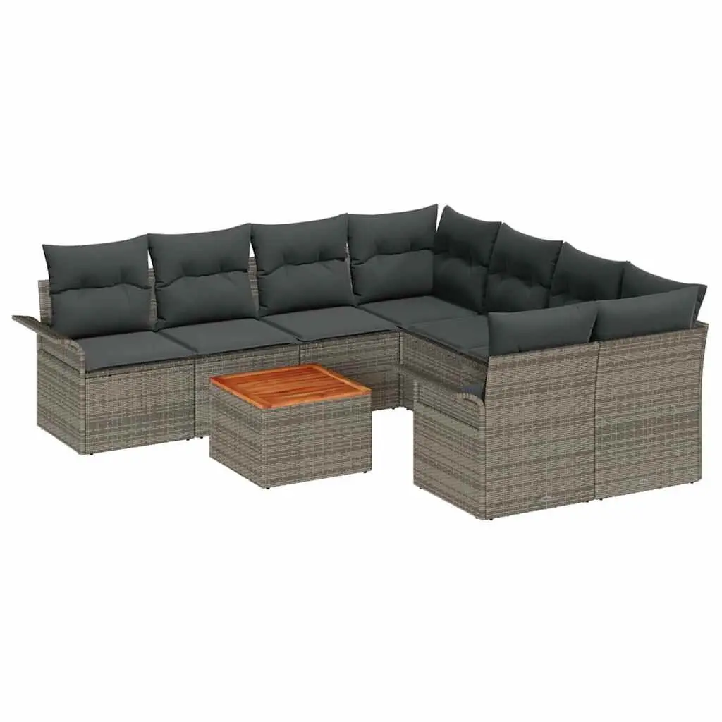 9 Piece Grey Modular Sofa Set