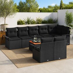 9 Piece Modular Garden Sofa Set Specifications in Grey