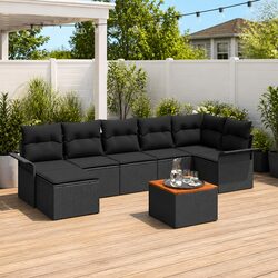 Detailed Specifications of 8-Piece Modular Garden Sofa Set
