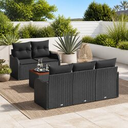 Garden Sofa Set: 6 Piece Modular Outdoor Furniture