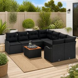 Garden Sofa Set 9pcs: Specifications & Comfort