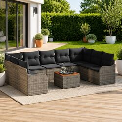 Specifications for 10-Piece Grey Outdoor Modular Sofa Set