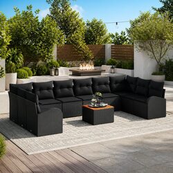 Specifications of the 11-Piece Modular Black Sofa Set