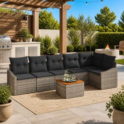 Specifications of Modular 7-Piece Garden Sofa Set in Grey