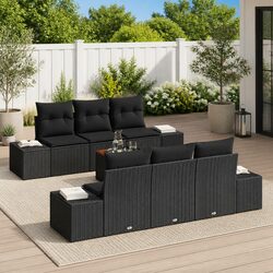 7-Piece Modular Garden Sofa Set: Dimensions and Specs Inside