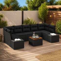 8 Piece Modular Garden Sofa Set Dimensions and Specs