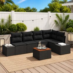 6-Piece Modular Garden Sofa Set: Dimensions and Materials