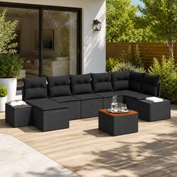 8-Piece Modular Garden Sofa Set: Dimensions and Materials