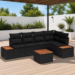 Modular 6-Piece Outdoor Sofa Set with Steel Frame