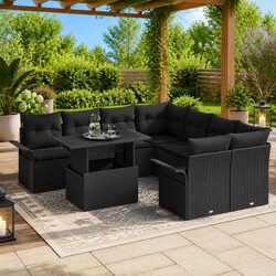 Specification-Focused: 9-Piece Modular Outdoor Sofa Set