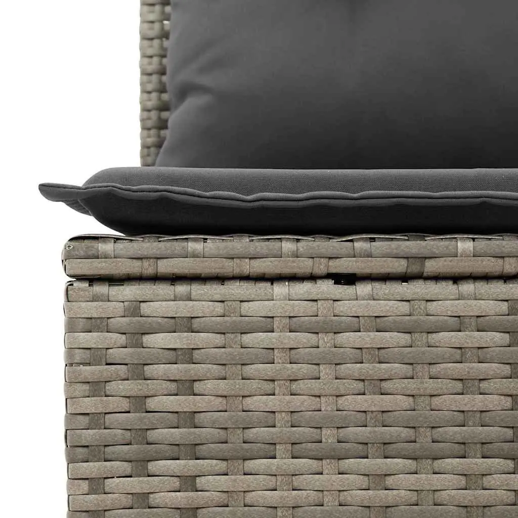 Garden Sofa Set 6 Piece Modular Outdoor Furniture with Cushions Light Grey