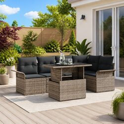 Modular Garden Sofa Set: Dimensions and Specifications Listed