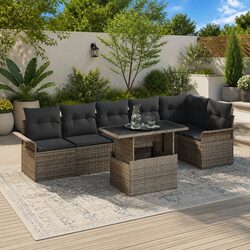 Specifications of 7-Piece Garden Sofa Set - Poly Rattan