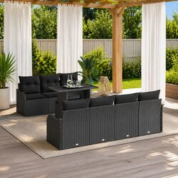 Specifications of 8-Piece Black Modular Sofa Set
