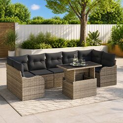 Detailed Specs of 8-Piece Modular Garden Sofa Set