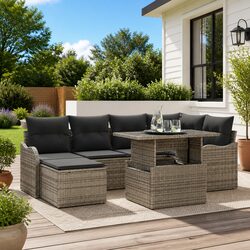 Specifications of the 7-Piece Grey Outdoor Sofa Set