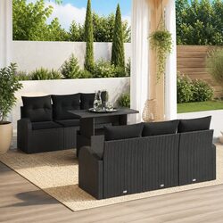 Specifications of 7-Piece Outdoor Sofa Set in Black