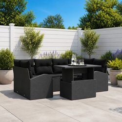 Specifications of 7-Piece Black Modular Patio Sofa Set
