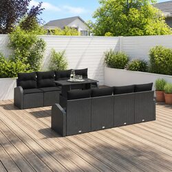 Specifications of the 7-Piece Outdoor Sofa Set in Black