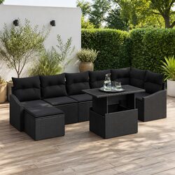 Factual Details on 8-Piece Black Modular Sofa Set