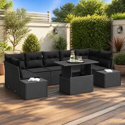 Specifications of 8-Piece Outdoor Sofa Set with Adjustable Table
