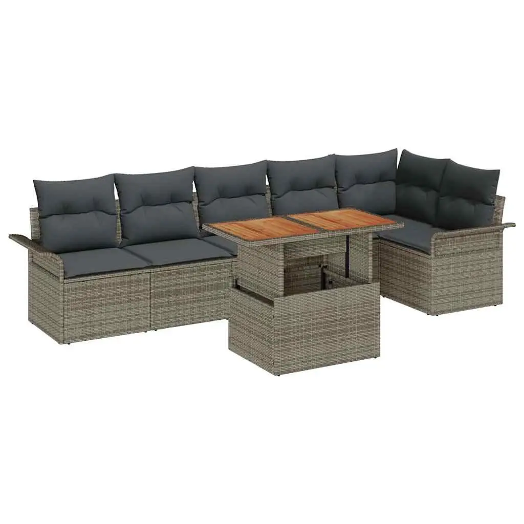 7-Piece Outdoor Garden Sofa Set with Cushions