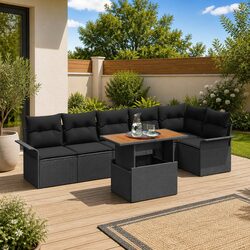 7-Piece Outdoor Garden Sofa Set: Specifications and Features