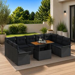 Specifications of the 10-Piece Garden Sofa Set