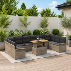 Modular Garden Sofa Set Specifications: 11 pcs Grey