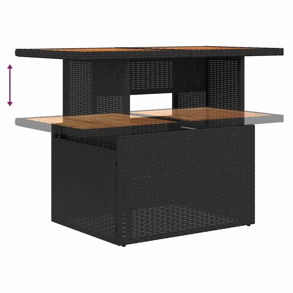 Modular Garden Sofa Set for Patio and Backyard 5 Piece Black