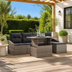 6-Piece Modular Garden Sofa Set: Specs and Details