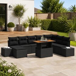 Detailed Specs for 9-Piece Modular Garden Sofa Set