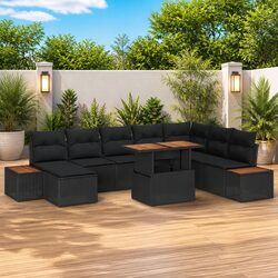 Specifications of 9-Piece Outdoor Rattan Sofa Set
