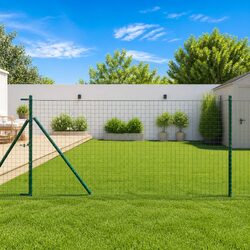 Embedded Fence Post Set - 26 Green Steel Posts