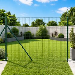 Embedded Fence Post 52 Pieces Green Steel Garden Boundary Marker Outdoor Fencing