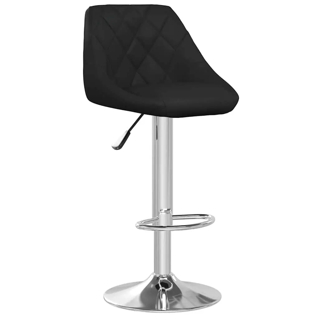Black Faux Leather Bar Stools, 2 Pack