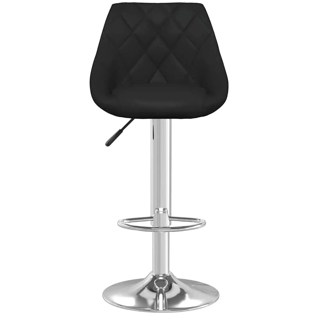 Black Faux Leather Bar Stools, 2 Pack