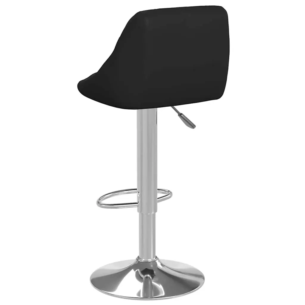 Black Faux Leather Bar Stools, 2 Pack