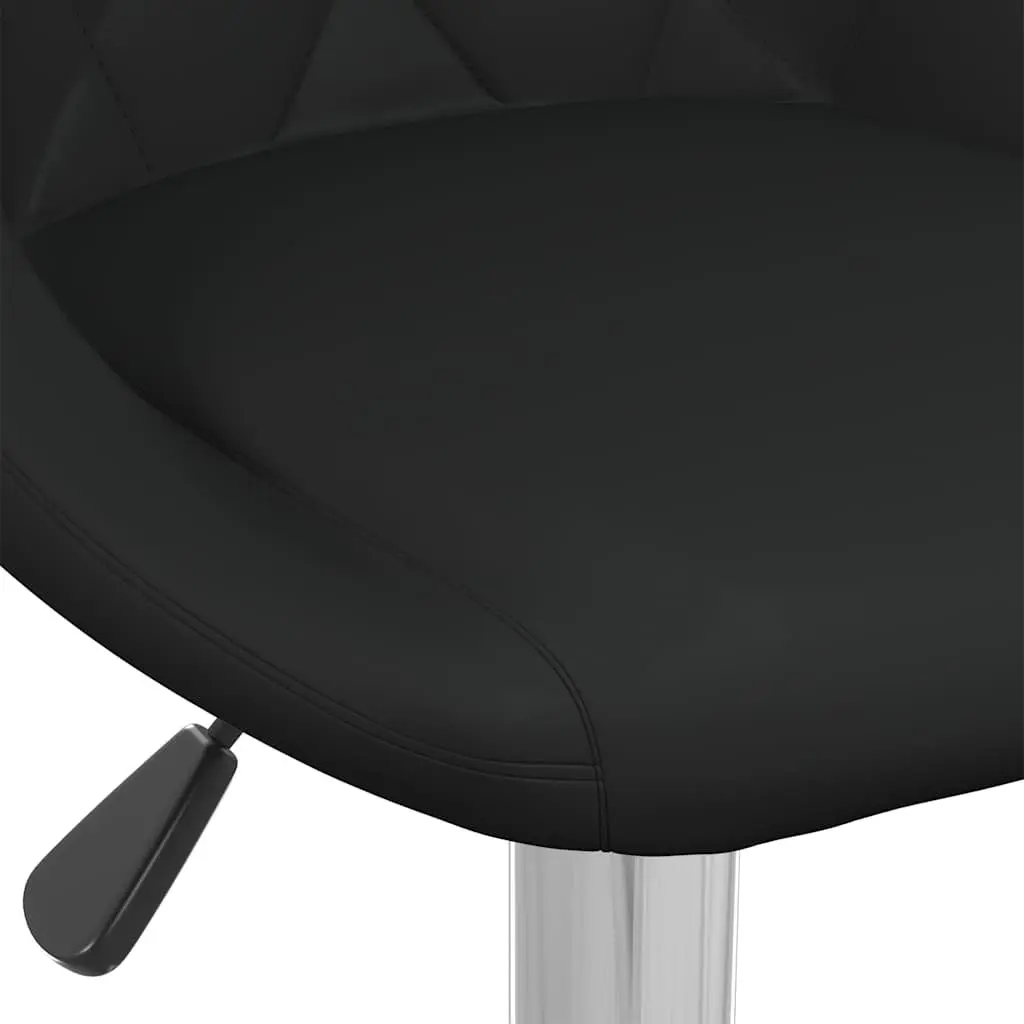 Black Faux Leather Bar Stools, 2 Pack