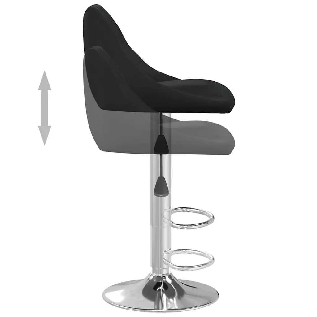 Black Faux Leather Bar Stools, 2 Pack