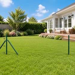 Hexagonal Fence Ground Fix Specifications: 25 x 1 m Green PVC-Coated