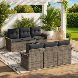 Detailed Specs: 7-Piece Modular Outdoor Sofa Set