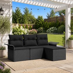 4 Piece Modular Outdoor Sofa Set with Durable Construction