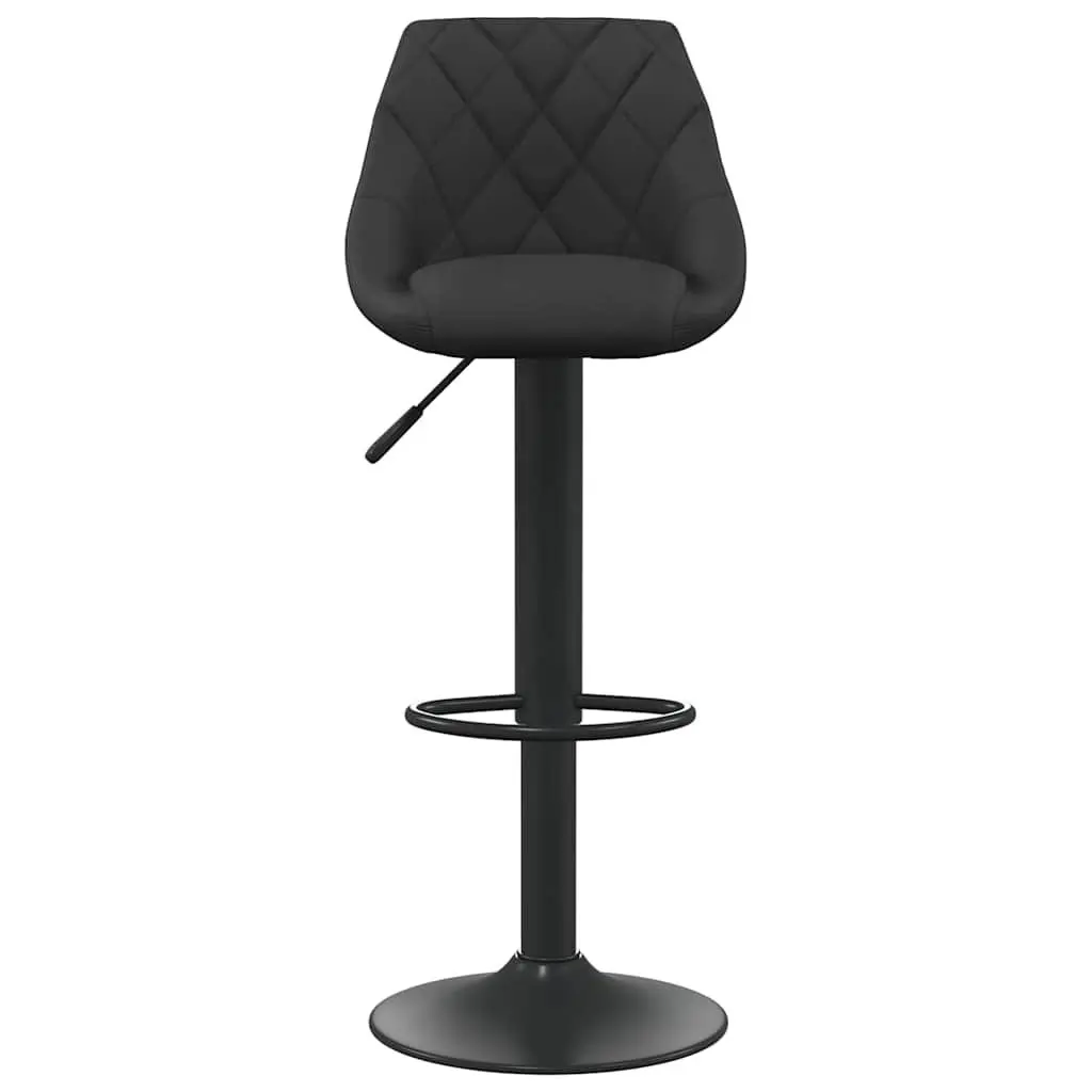 Black Velvet Swivel Bar Stool