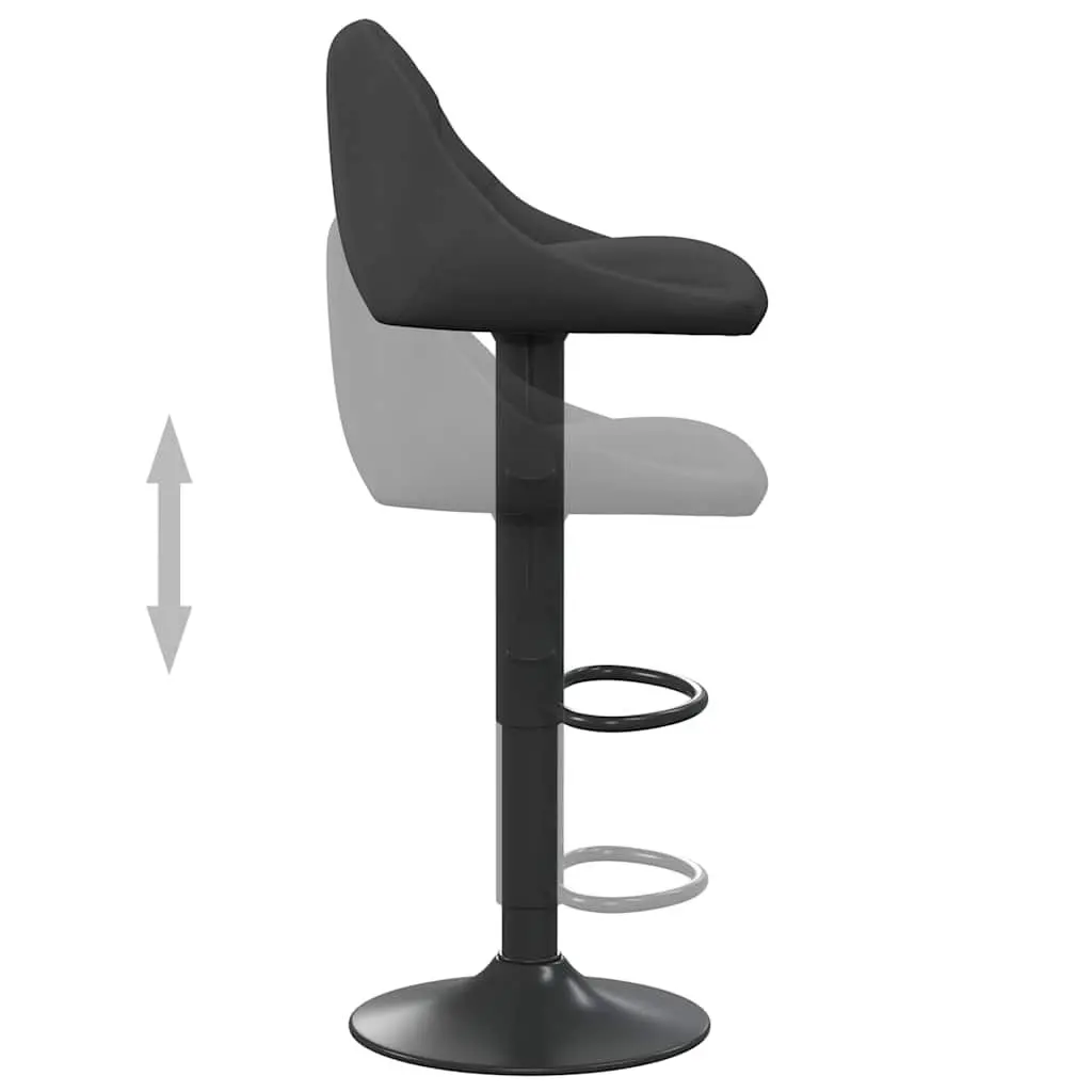 Black Velvet Swivel Bar Stool