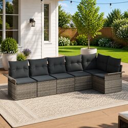 Specifications of 6-Piece Garden Sofa Set in Grey