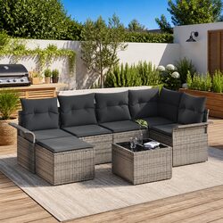 Specifications of Modular Garden Sofa Set 7 pcs Grey
