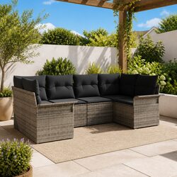 Specifications of 6-Piece Garden Sofa Set in Grey