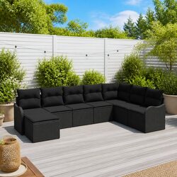 Specifications of Modular Black Poly Rattan Sofa Set