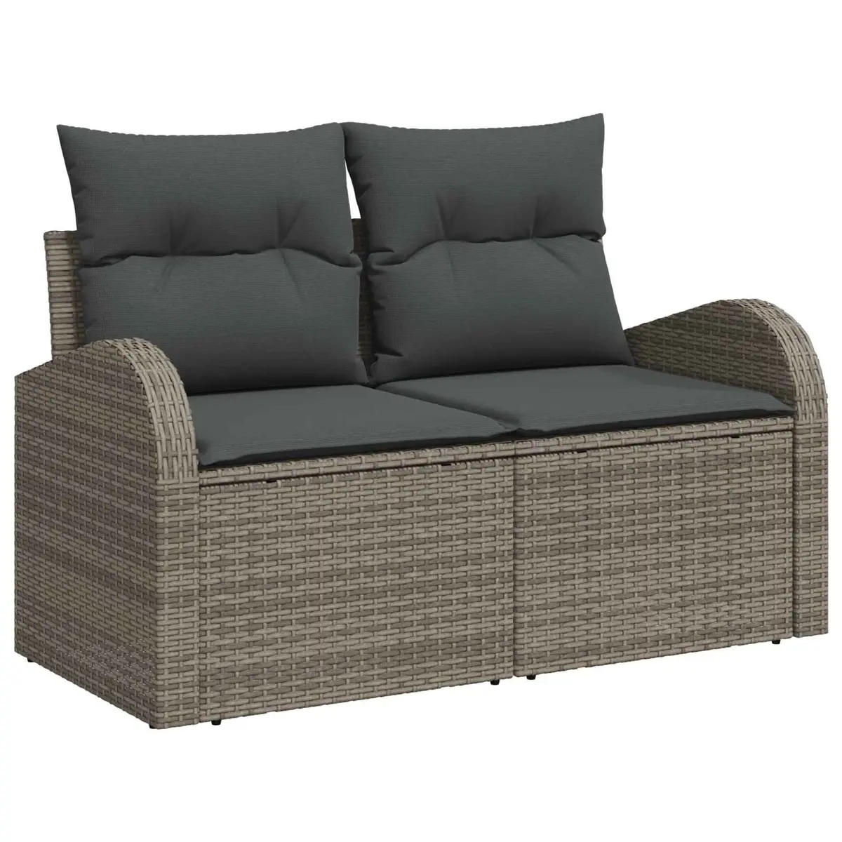 Outdoor Garden Sofa Set 5 Pieces Modular Seating with Storage Grey